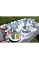 Çantalı Piknik Seti Mavi 30 Parça